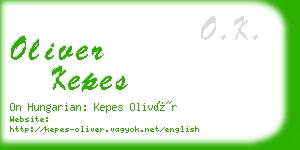 oliver kepes business card